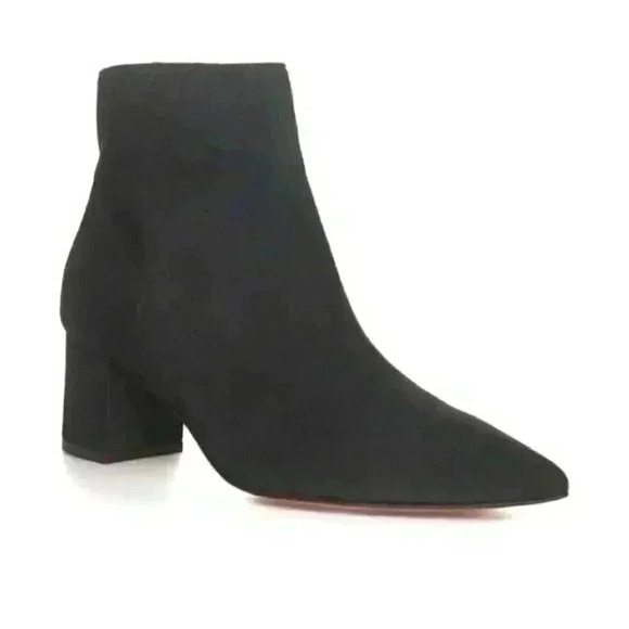 NEW L'Agence Jeanne Block Heel Charcoal Black Bootie Size 37/7 - Picture 1 of 12